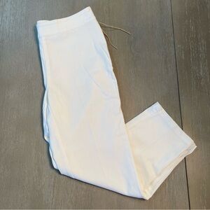 Margaritaville white flat front coastal cotton blend women cropped pants size 6